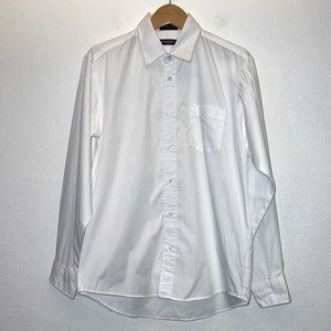 Hermoso New York White Long Sleeve Shirt Size 16-18